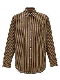 【5のつく日は全商品ポイント4倍】 FENDI フェンディ ブラウン Brown Pequin stripes shirt シャツ メンズ 春夏2024 FS1285ARXKF13IZ 【関税・送料無料】【ラッピング無料】 ju