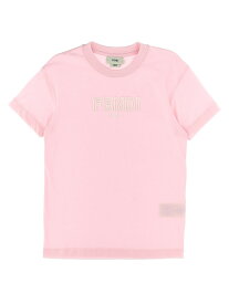 FENDI KIDS フェンディ ピンク Pink Logo embroidery t-shirt トップス ベビーガールズ 秋冬2024 JUI1597AJF1N16 【関税・送料無料】【ラッピング無料】 ju