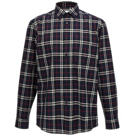 BURBERRY バーバリー ブルー Blue Check shirt シャツ メンズ 春夏2024 8073220NAVY 【関税・送料無料】【ラッピング無料】 ju