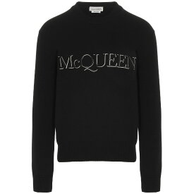 ALEXANDER MCQUEEN アレキサンダー マックイーン ブラック Black Sweater with embroidered logo ニットウェア メンズ 秋冬2023 651184Q1XAY1011 【関税・送料無料】【ラッピング無料】 ju