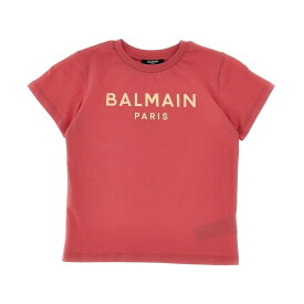 BALMAIN バルマン ピンク Pink Logo print T-shirt Tシャツ ガールズ 秋冬2023 BT8A81Z0057413 【関税・送料無料】【ラッピング無料】 ju