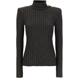 【本日0のつく日ポイント4倍！】 BALMAIN バルマン ブラック Black Lurex sweater ニットウェア レディース 秋冬2023 BF2KF004KF12EAD 【関税・送料無料】【ラッピング無料】 ju