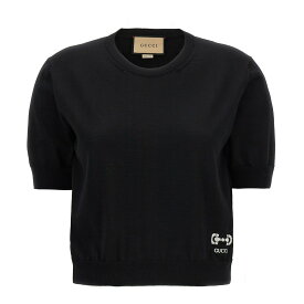 【本日0のつく日ポイント4倍！】 GUCCI グッチ ブラック Black 'Morsetto' sweater ニットウェア レディース 春夏2024 731061XKCZ31043 【関税・送料無料】【ラッピング無料】 ju