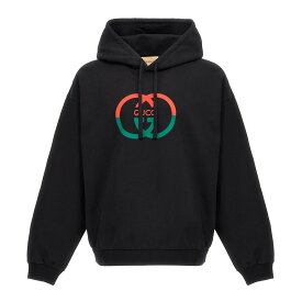 GUCCI グッチ ブラック Black Logo print hoodie トレーナー メンズ 春夏2024 721427XJF5T1868 【関税・送料無料】【ラッピング無料】 ju