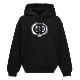 GUCCI グッチ ブラック Black Logo print hoodie トレーナー メンズ 春夏2024 770839XJF651152 【関税・送料無料】【ラッピング無料】 ju