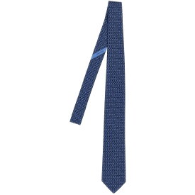 FERRAGAMO フェラガモ ブルー Blue Printed tie ファッション小物 メンズ 春夏2024 768358001 【関税・送料無料】【ラッピング無料】 ju