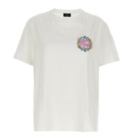【5のつく日は全商品ポイント4倍】 ETRO エトロ ホワイト White Logo embroidery t-shirt Tシャツ レディース 春夏2024 WRJB0006AC036W0111 【関税・送料無料】【ラッピング無料】 ju