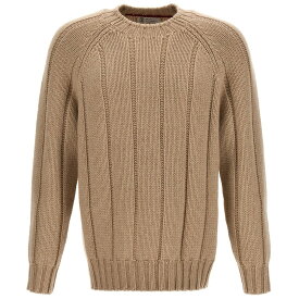 BRUNELLO CUCINELLI ブルネロ クチネリ ベージュ Beige Ribbed sweater ニットウェア メンズ 秋冬2023 MA2300100C059 【関税・送料無料】【ラッピング無料】 ju