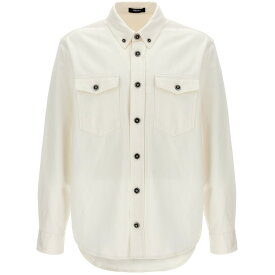 VERSACE ヴェルサーチ ホワイト White Denim overshirt シャツ メンズ 春夏2024 10138871A100321D110 【関税・送料無料】【ラッピング無料】 ju