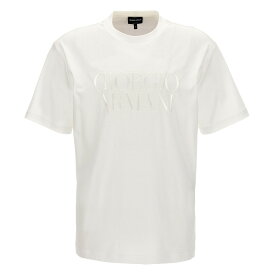 GIORGIO ARMANI ジョルジオ アルマーニ ホワイト White Logo T-shirt Tシャツ メンズ 春夏2024 3DSM72SJTKZU090 【関税・送料無料】【ラッピング無料】 ju