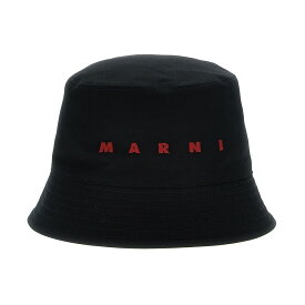 MARNI マルニ ブラック Black Logo embroidery bucket hat 帽子 メンズ 春夏2024 CLZC0110S0UTC31100N99 【関税・送料無料】【ラッピング無料】 ju