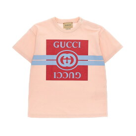 GUCCI グッチ ピンク Pink Logo T-shirt Tシャツ ガールズ 春夏2024 576871XJF506372 【関税・送料無料】【ラッピング無料】 ju