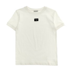 DOLCE&GABBANA ドルチェ＆ガッバーナ ホワイト White Logo T-shirt Tシャツ ガールズ 春夏2024 L5JTMOG7M4WW0800 【関税・送料無料】【ラッピング無料】 ju