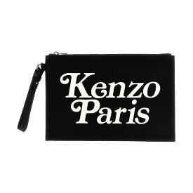 KENZO ケンゾー ホワイト White/Black 'Kenzo Utility' large clutch bag クラッチバッグ メンズ 春夏2024 FE58PM902F3599 【関税・送料無料】【ラッピング無料】 ju