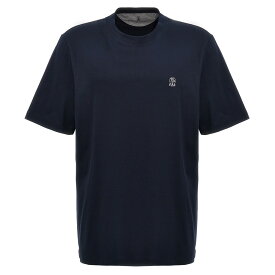 BRUNELLO CUCINELLI ブルネロ クチネリ ブルー Blue Logo T-shirt Tシャツ メンズ 春夏2024 M0B137444GCV362 【関税・送料無料】【ラッピング無料】 ju