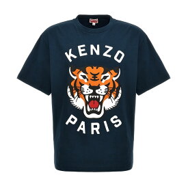 【本日5の付く日ポイント4倍!!】 KENZO ケンゾー ブルー Blue 'Lucky Tiger' T-shirt Tシャツ メンズ 春夏2024 FE58TS0064SG77 【関税・送料無料】【ラッピング無料】 ju