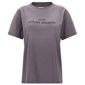 【本日5の付く日ポイント4倍!!】 MAISON MARGIELA メゾン マルジェラ パープル Purple Logo embroidery t-shirt Tシャツ レディース 春夏2024 S51GC0526S20079969 【関税・送料無料】【ラッピング無料】 ju