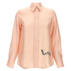 【楽天スーパーSALE!!100000円以上4000円OFFクーポン対象】 LANVIN ランバン ピンク Pink Logo print shirt シャツ レディース 春夏2024 RWSI00095914P24520 【関税・送料無料】【ラッピング無料】 ju