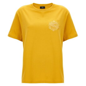 【5のつく日は全商品ポイント4倍】 ETRO エトロ イエロー Yellow Logo T-shirt Tシャツ レディース 春夏2024 WRJB0006AC036A0968 【関税・送料無料】【ラッピング無料】 ju