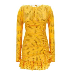 ALESSANDRA RICH アレッサンドラ リッチ イエロー Yellow Polka dot mini dress ドレス レディース 春夏2024 FABX3679F42301024 【関税・送料無料】【ラッピング無料】 ju
