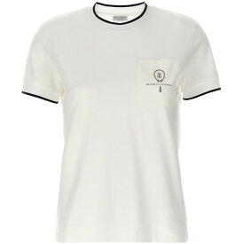 BRUNELLO CUCINELLI ブルネロクチネリ ホワイト White Logo T-shirt Tシャツ レディース 春夏2024 ML824EN400C159 【関税・送料無料】【ラッピング無料】 ju