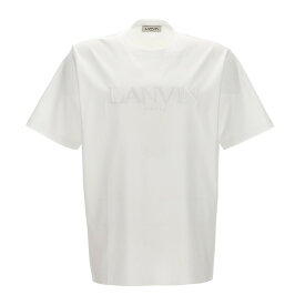 【5のつく日は全商品ポイント4倍】 LANVIN ランバン ホワイト White Logo embroidery t-shirt Tシャツ メンズ 春夏2024 RMTS0010J208P2401 【関税・送料無料】【ラッピング無料】 ju