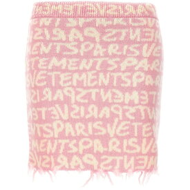 VETEMENTS ヴェトモン ピンク Pink 'Graffiti Monogram' skirt スカート レディース 春夏2024 WE64KN900PWPINKWHITE 【関税・送料無料】【ラッピング無料】 ju