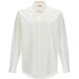 VALENTINO GARAVANI ヴァレンティノ ガラヴァーニ ホワイト White Valentino shirt with flower patch シャツ メンズ 春夏2024 4V0AB76FA110BO 【関税・送料無料】【ラッピング無料】 ju
