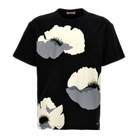VALENTINO GARAVANI ヴァレンティノ ガラヴァーニ ブラック Black 'Flower portrait' T-shirt Tシャツ メンズ 春夏2024 4V0MG01FA2HG51 【関税・送料無料】【ラッピング無料】 ju