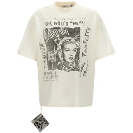 LANVIN ランバン ホワイト White/Black Printed T-shirt Tシャツ メンズ 春夏2024 RUTS0026J117P24074 【関税・送料無料】【ラッピング無料】 ju