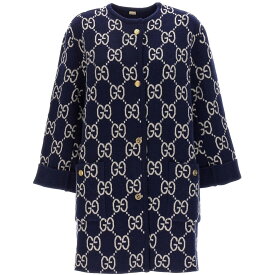 【本日0のつく日ポイント4倍！】 GUCCI グッチ ブルー Blue GG jacquard reversible cardigan ニットウェア レディース 春夏2024 773902XKDVC4769 【関税・送料無料】【ラッピング無料】 ju