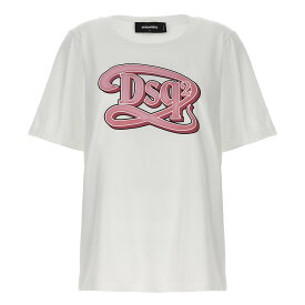 DSQUARED2 ディースクエアード ホワイト White Logo print T-shirt Tシャツ レディース 春夏2024 S72GD0518S24668100 【関税・送料無料】【ラッピング無料】 ju