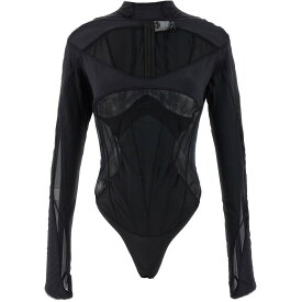 MUGLER ミュグレー ブラック Black 'multi-layer lingerie' bodysuit アンダーウェア レディース 春夏2024 24P1BO0231842B99N1 【関税・送料無料】【ラッピング無料】 ju