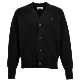 AMI PARIS アミ パリス ブラック Black 'Ami De Coeur' cardigan ニットウェア メンズ 春夏2024 UKC028016001 【関税・送料無料】【ラッピング無料】 ju