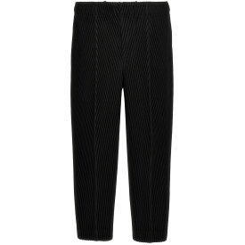 HOMME PLISSE' ISSEY MIYAKE ブラック Black 'Pleats' pants パンツ メンズ 春夏2024 HP46JF13515 【関税・送料無料】【ラッピング無料】 ju