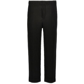 HOMME PLISSE' ISSEY MIYAKE ブラック Black 'MC January' pants パンツ メンズ 春夏2024 HP46JF10416 【関税・送料無料】【ラッピング無料】 ju