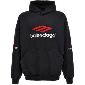 BALENCIAGA バレンシアガ ブラック Black '3B sports icon' hoodie トレーナー メンズ 春夏2024 739024TPVD81470 【関税・送料無料】【ラッピング無料】 ju