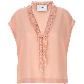 NUDE ヌード ピンク Pink Ruffled silk blouse シャツ レディース 春夏2024 1103E24038134 【関税・送料無料】【ラッピング無料】 ju