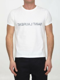SAINT LAURENT PARIS イヴ サンローラン ホワイト WHITE Tシャツ メンズ 春夏2024 663278 【関税・送料無料】【ラッピング無料】 le