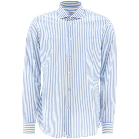 BORRIELLO ボリエッロ ブルー Light Blue Striped shirt シャツ メンズ 春夏2024 160333 AZZURRO 【関税・送料無料】【ラッピング無料】 vi