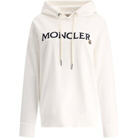 MONCLER モンクレール ホワイト White Embroidered logo hoodie トップス レディース 春夏2024 8G00016-89A1K037 【関税・送料無料】【ラッピング無料】 vi