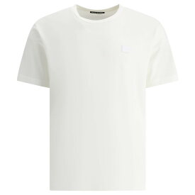 ACNE STUDIOS アクネ ストゥディオズ ホワイト White "Nash Face" t-shirt Tシャツ メンズ 秋冬2023 CL0205183 【関税・送料無料】【ラッピング無料】 vi