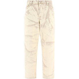 STUSSY ステューシー ベージュ Beige "Distressed Canvas" jeans デニム メンズ 秋冬2023 116639KHAK 【関税・送料無料】【ラッピング無料】 vi