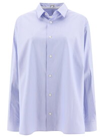 LOEWE ロエベ ブルー Light Blue Double layer shirt in cotton and silk シャツ レディース 春夏2024 S359Y05XA95102 【関税・送料無料】【ラッピング無料】 vi