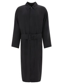 BALENCIAGA バレンシアガ ブラック Black Belted trench coat コート メンズ 春夏2024 773503TFO021000 【関税・送料無料】【ラッピング無料】 vi