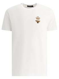 DOLCE&GABBANA ドルチェ&ガッバーナ ホワイト White Embroidered t-shirt Tシャツ メンズ 春夏2024 G8PV1ZG7WUQW0800 【関税・送料無料】【ラッピング無料】 vi