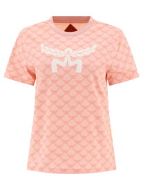【土日限定クーポン配布中！】 MCM エムシーエム ピンク Pink Monogram t-shirt Tシャツ レディース 春夏2024 MFTESMM03SILVER PINK 【関税・送料無料】【ラッピング無料】 vi