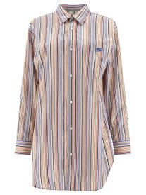 【5のつく日は全商品ポイント4倍】 ETRO エトロ オレンジ Orange Striped shirt with logo シャツ レディース 春夏2024 WRIA001899TR546S8450 【関税・送料無料】【ラッピング無料】 vi