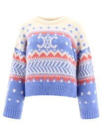 CELINE セリーヌ ブルー Light Blue "Fair Isle" sweater ニットウェア レディース 春夏2024 2AE0K804X05LB 【関税・送料無料】【ラッピング無料】 vi