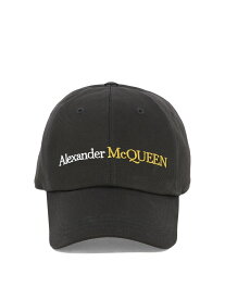 【5のつく日は全商品ポイント4倍】 ALEXANDER MCQUEEN アレキサンダー マックイーン ブラック Black "Classic Logo" cap 帽子 メンズ 春夏2024 7820624105Q1080 【関税・送料無料】【ラッピング無料】 vi